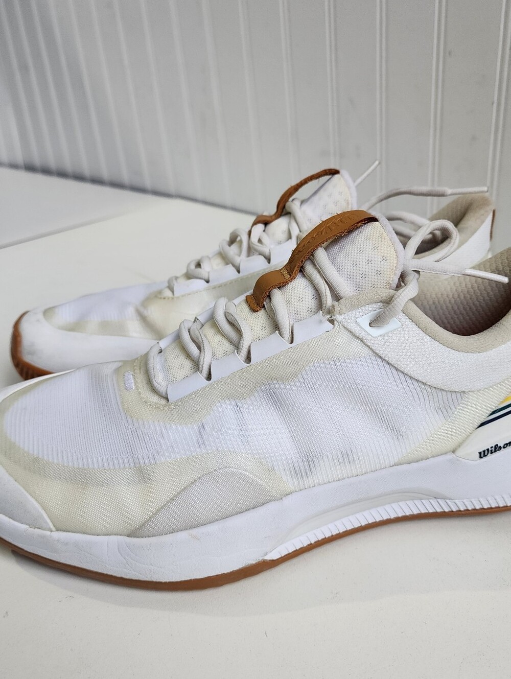 Wilson Intrigue Tour Tennis Shoes Womens White Ivory Lace Up Padel Clay Sz 9.5